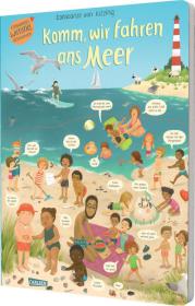das Cover von Komm, wir fahren ans Meer (Constanze von Kitzings Wimmelgeschichten 4)