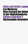 das Cover von Alles und nichts sagen