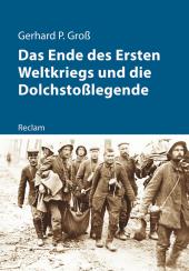 das Cover von Das Ende des Ersten Weltkriegs und die Dolchstoßlegende