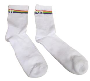 die große Abbildung von Tennissocken Regenbogen