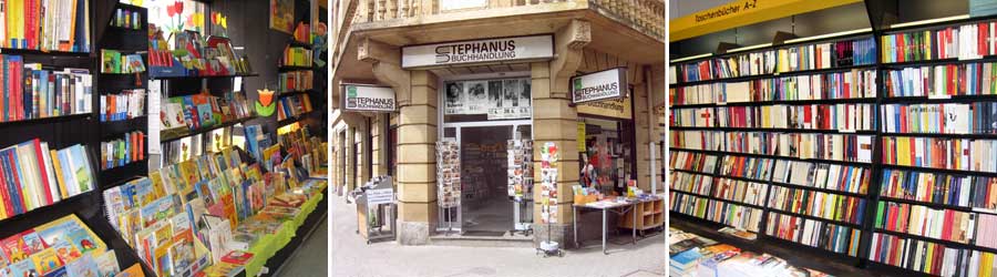 die Ladenansicht der Stephanus-Buchhandlung